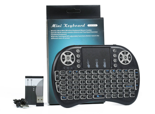 Podświetlania klawiatura bezprzewodowa z Touchpad | i8