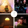 Lampka nocna meduza LED RGB z ruchem macek i czujnikiem dźwięku | Relaksująca lampka dekoracyjna USB-C 1000 mAh | JF-125-TSP