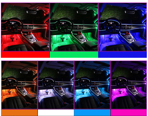 Światłowód Ambient Light LED RGB | Obsługa aplikacją | 6 w 1 | 8 metrów