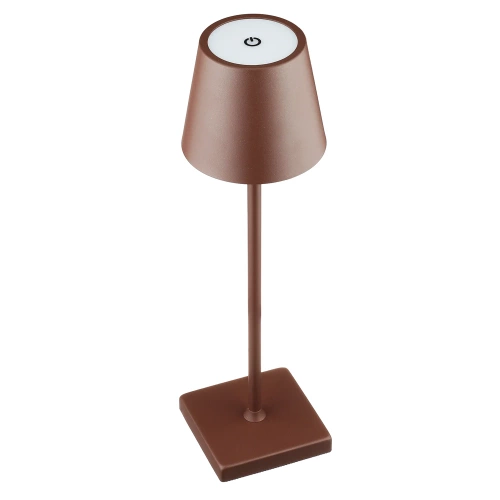 Lampka stołowa z wbudowanym akumulatorem | Dotykowa lampka nocna | HJA28-BROWN-1