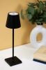 Lampka stołowa LED 38 cm | Bezprzewodowa lampka nocna | Dotykowa lampka do hotelu, restauracji | HJA20-BLACK