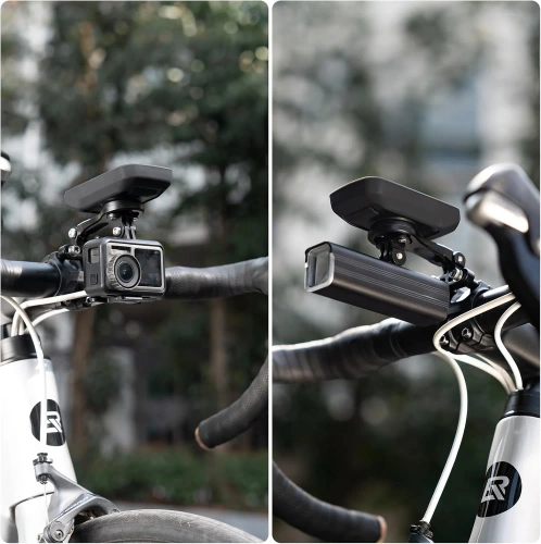 Uchwyt na mostek do komputera rowerowego i GoPro | Aluminiowy uchwyt kompatybilny z Garmin, Bryton | MBZJ-042