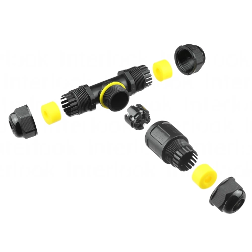 Hermetyczna mufa kablowa IP68  | Wodoodporne złącze T 5-pin 450V 32A do kabli 4–14 mm | M685-T1