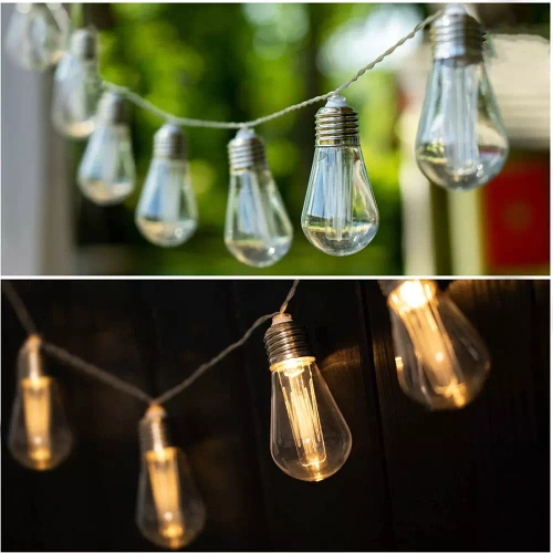 Girlanda solarna LED, lampa ogrodowa wbijana | 20 żarówek LED | 6 metrów | SDC-S20LED-6M