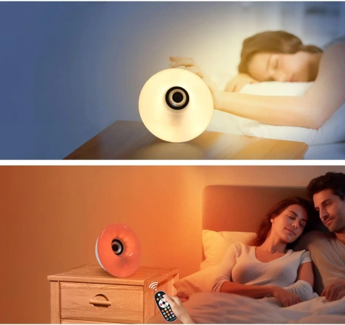 Budzik z lampką LED | Lampka nocna z symulacją wschodu słońca | Radio FM + Bluetooth | MCAC-01