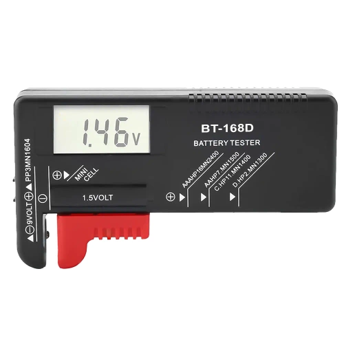 Cyfrowy woltomierz | Uniwersalny tester baterii i akumulatorków | | BT-168D-BLACK |Tester baterii