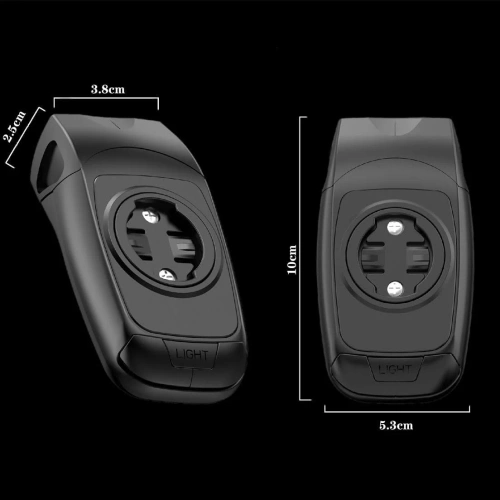 Lampa rowerowa 3w1 LED z klaksonem | Uchwyt na komputer GPS Garmin  lub telefon | Inteligentne oświetlenie z wbudowanym akumulaorem | 05BQ0062