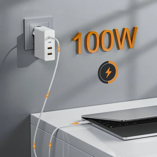 GAN | Ładowarka sieciowa 100W z portami USB 3.0 i USB-C