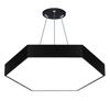 Lampa sufitowa wisząca LED 36W | heksagon pełny | aluminium | CCD niemrugająca | Φ40x6 | LPL-003