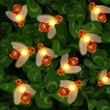 Girlanda solarna LED Pszczoły 20 LED lampa ogrodowa wbijana 5m | BEE-20LED-5M