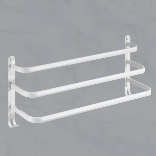 Wieszak na ręczniki | Uchwyt ścienny do łazienki | Drążek łazienkowy | MJR-50CM-3-WHITE