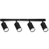 Czteropunktowa lampa sufitowa, reflektor ruchomy 4x GU10 czarny | MS-GU10-4