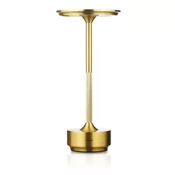 Lampa stołowa z trzema barwami świecenia | Lampka nocna z wbudowanym akumulatorem | HJA-25-GOLD