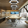 Lampa sufitowa wisząca LED 50W | heksagon | aluminium | CCD niemrugająca | Φ80x6 | LPL-002