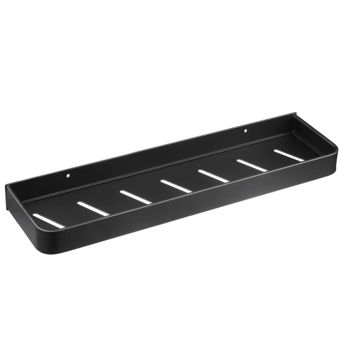 Półka łazienkowa nad umywalkę | dł. 50 cm | zasobnik pod prysznic | Czarna | BSU-L50CM-B