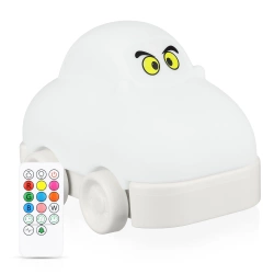 Silikonowa lampka nocna LED Autko | Przenośna lampka dziecięca 9 kolorów światła | JL-604