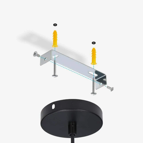 Czarna lampa wisząca | Nowoczesna lampa sufitowa | Oświetlenie dekoracyjne | CTD-L100CM
