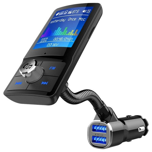 Wielofunkcyjny transmiter FM do samochodu | 5w1 | BC43-Black