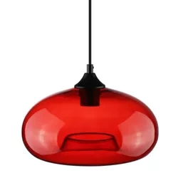 Nowoczesna szklana lampa wisząca | Czerwona | GB-D28-R