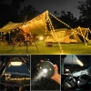 Wielofunkcyjna lampa kempingowa LED z girlandą 10 m, powerbankiem i magnesem |  Wodoodporna lampka z wbudowanym akumulatorem 2000 mAh 5 trybów świecenia | KQ-5004