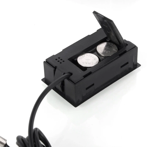 Termometr cyfrowy | Mini urządzenie pomiarowe z wodoodporną sondą | KTM-050-BLACK
