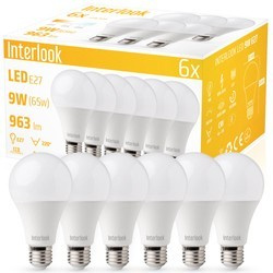 Zestaw 6x Żarówka LED E27 9W | 2835 SMD CCD | 963lm=65W | BIAŁY CIEPŁY