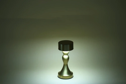 Lampa stołowa z wbudowanym akumulatorem | Lampa nocna z trzema barwami świecenia | Nastrojowa lampka do hotelu, restauracji | HJA10-A-GOLD