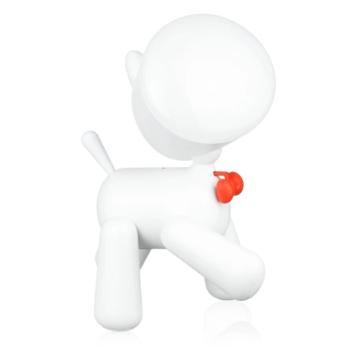 Urocza lampka LED w kształcie pieska z regulacją jasności i akumulatorem USB | Lampka biurkowa Waggy Puppy |  YG-TD104-W