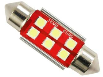 Żarówka samochodowa LED C5W 6 SMD 3535 CAN BUS