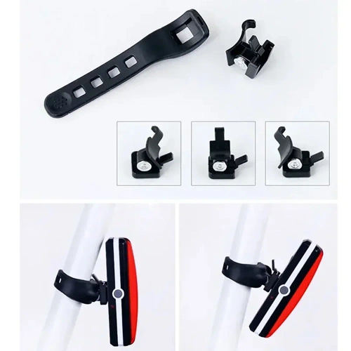 Mocna lampka rowerowa tylna COB 100lm  | Oświetlenie rowerowe z wbudowanym akumulatorem- ładowane USB | Lekka lampka rowerowa 40g | BK-L2266