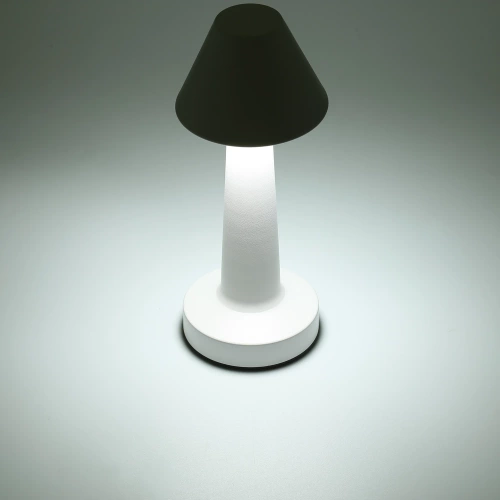 Dotykowa lampka nocna z regulowaną barwą światła | Lampka USB | HJA12-SILVER| Bezprzewodowa lampka stołowa