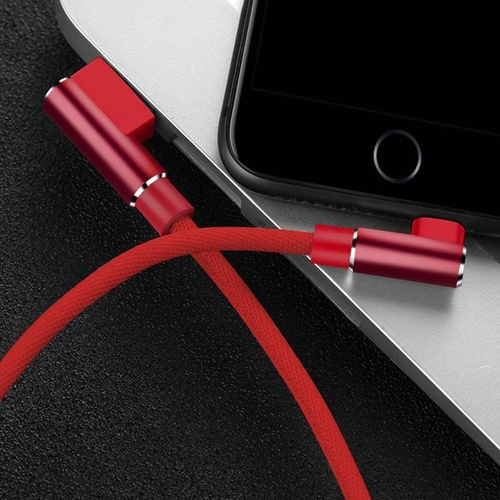 Micro-USB 1M | Kątowy kabel USB do ładowania telefonu | Quick Charge 3.0 2.4A | AM30