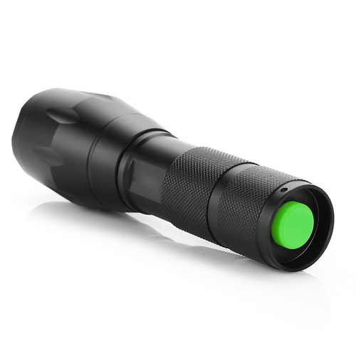 Aluminiowa latarka taktyczna LED XML-T6 CREE | funkcja zoom, akumulatorek 18650, ładowarka + kabel, futerał | 1200lm, 5 trybów świecenia | TL-505