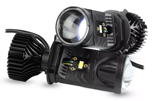 Zestaw projektorów H4 mini Bi-LED do lamp bezsoczewkowych | 70W, 8000lm, 5500K, IP65 | Y6D