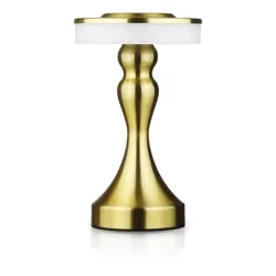 Lampa stołowa z wbudowanym akumulatorem | Lampa nocna z trzema barwami świecenia | Nastrojowa lampka do hotelu, restauracji | HJA14-A-GOLD