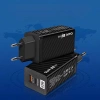 GAN | Szybka ładowarka sieciowa 65W z portami USB i USB-C PD 3.0 