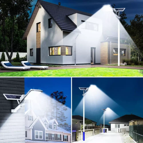 Uliczna latarnia, lampa solarna LED 2000W | 20Ah, IP65, 628 LED SMD5730 | duży panel słoneczny 6V/25W | Pilot | LDT-B628