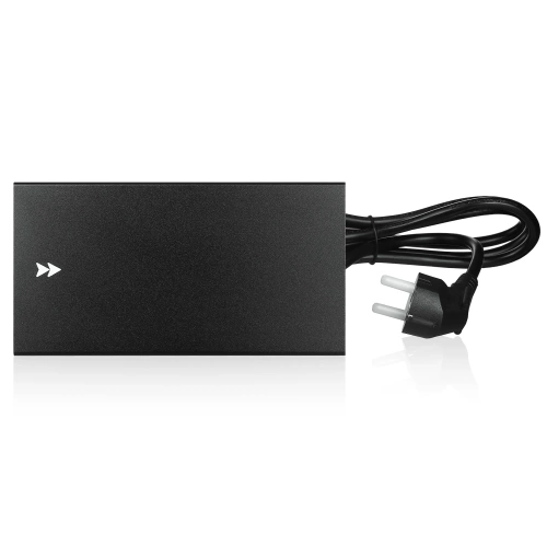 Gniazdo blatowe wpuszczane z przesuwną pokrywą | podwójne gniazdo zasilające z ładowarką USB PD | czarny | JX-S328-BLACK