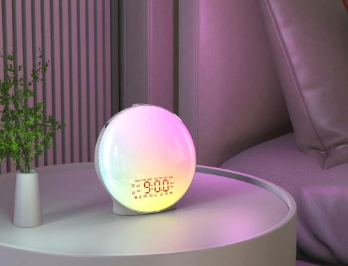 Budzik z lampką LED | Lampka nocna z symulacją wschodu słońca | Radio FM | WRSL22