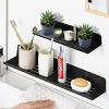 Czarna pólka pod prysznic 60cm | Półka wisząca | BDS-L60CM-B| Metalowa półka łazienkowa