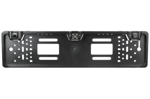 Ramka tablicy rejestracyjnej z kamerą cofania i czujnikami parkowania – 3w1 | Ramka z kamerą cofania i czujnikami – szeroki kąt, LED, wodoodporna IP67