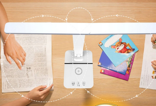 Lampka biurkowa LED z ładowarką indukcyjną | biała | WD-F05-WHITE