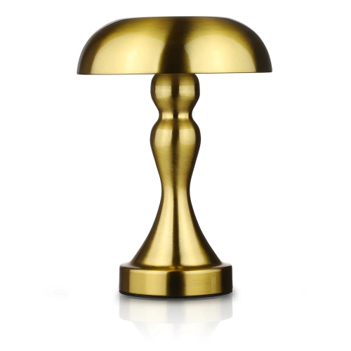 Lampka stołowa LED Grzybek | Bezprzewodowa lampka do hotelu, restauracji | Nocna lampka dotykowa | HJA24-A-GOLD