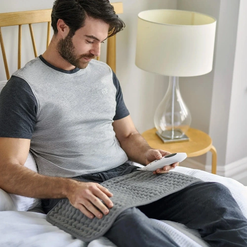 Mata grzewcza, elektryczny termofor na plecy, mięśnie, stawy 30 x 60 cm | HPD-3060-Grey