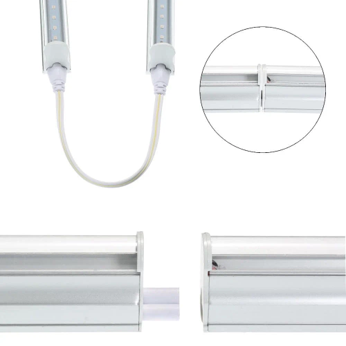 Zestaw 2 lamp do wzrostu kwiatów | Lampa 6W do uprawy roślin | Lampa z kablem zasilającym oraz przewodem łączeniowym | DG-T5-Whitel DG-T5-Whitel