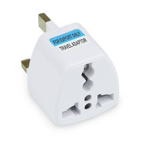 Uniwersalny adapter sieciowy, przejściówka podróżna z gniazd EU/USA/CN do gniazd UK | AD-UK03