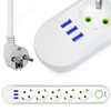 Listwa sieciowa 5 m | 5 gniazda + 3x USB | biała | LH-F05U