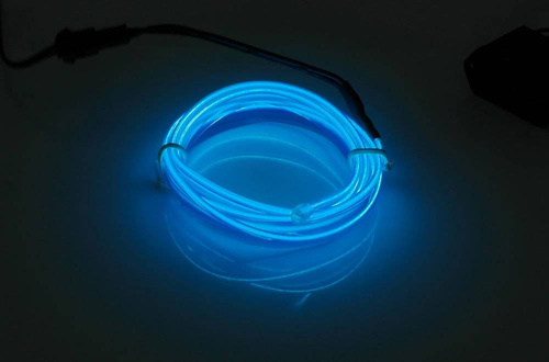 Zestaw El Wire Limonkowy 1M - Światłowód Ambient Light EL Wire z odzielnym inverterem 12V