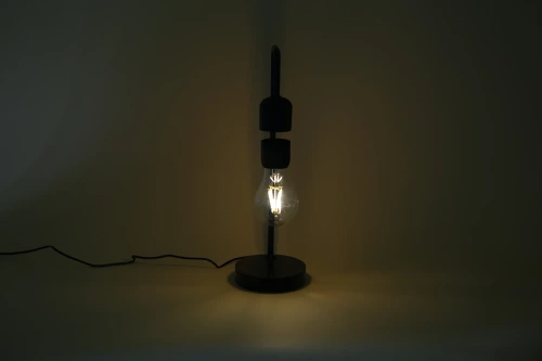 Lewitująca lampka magnetyczna | Lampka LED z ładowarką indukcyjną | Lampka nocna | HX-S007S1-BLACK