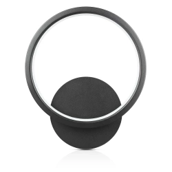 Okrągły kinkiet LED | Minimalistyczna, metalowa lampa ścienna 14W | YG-W005-B
